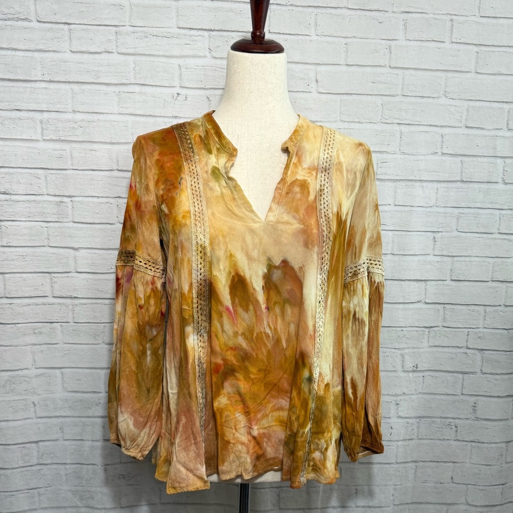 Upcycled Boho Lace Top Andree by Unit, Small